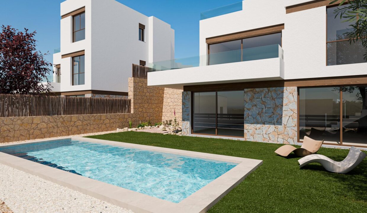 Render Villa Talaia with open basement