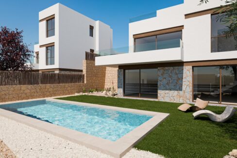Render Villa Talaia with open basement